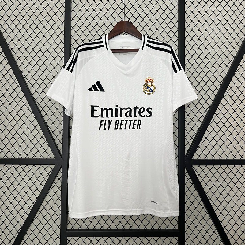 Camisa Real Madrid I 24/25 - Adidas - Branco e Preto