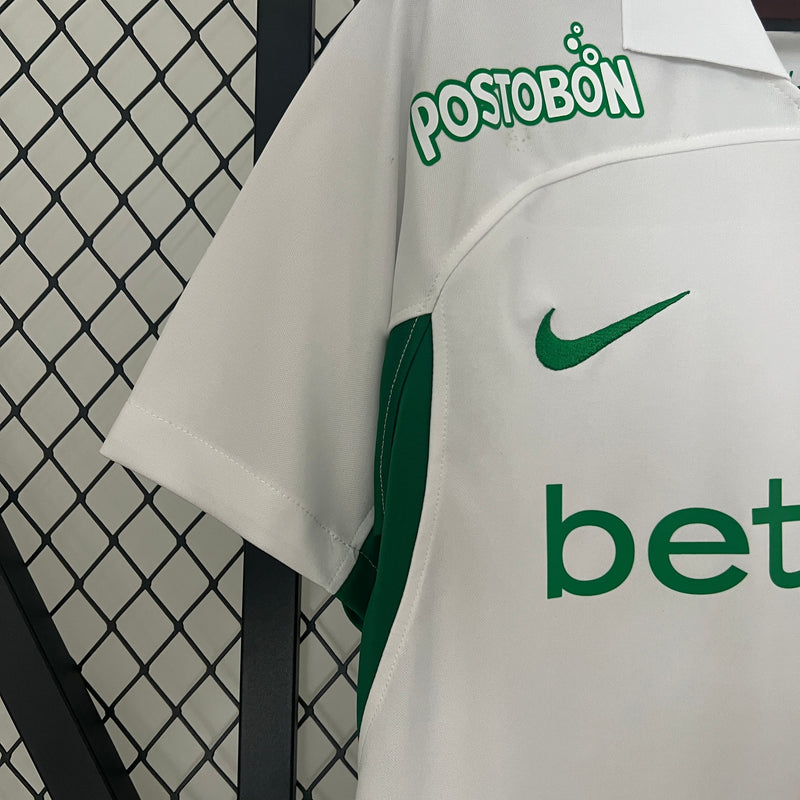 Atlético Nacional da Colômbia Away 24/25 - Branco com Verde