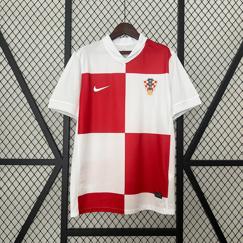 Camisa Croacia 2024/25 Home - Vermelho com Branco - Nike