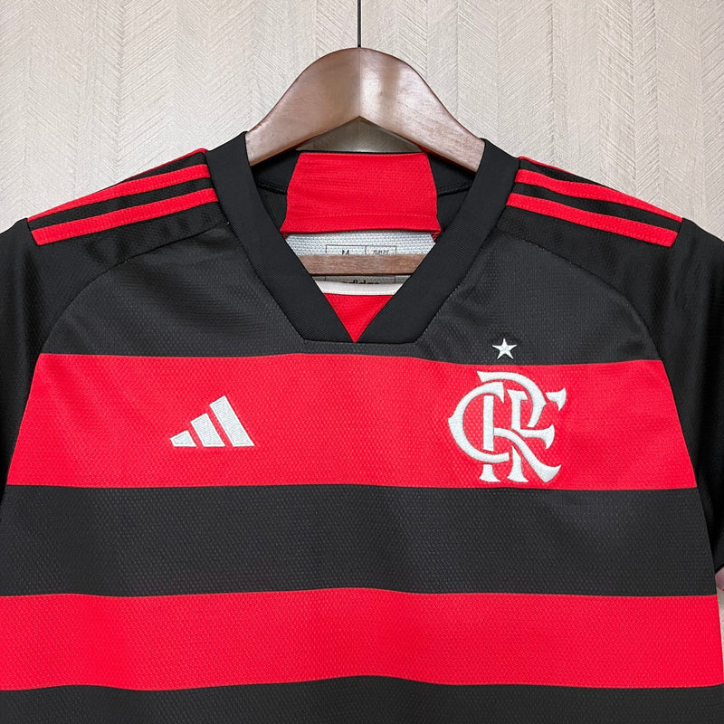 Camisa Flamengo Feminina I 24/25 - Adidas - Vermelho e Preto